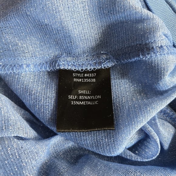 New HUTCH Peri Riviera Metallic Blue Swim Beach Cover-Up Pants NWOT Small - Picture 13 of 14